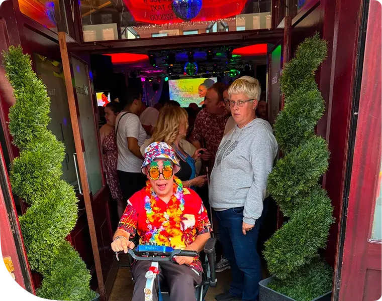 Shez Whippy Ice cream truck in Manchester for community event for disabled individuals
